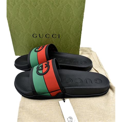 gucci rubber slide sandals replica uk|Gucci rubber slide sandals outfit.